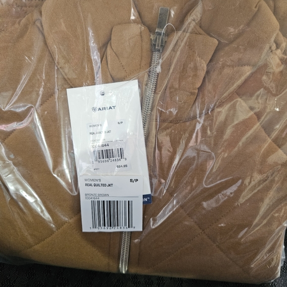 Ariat (new) small women's Real Quilted Jacket in bronze brown Item 10041644 - Picture 5 of 5